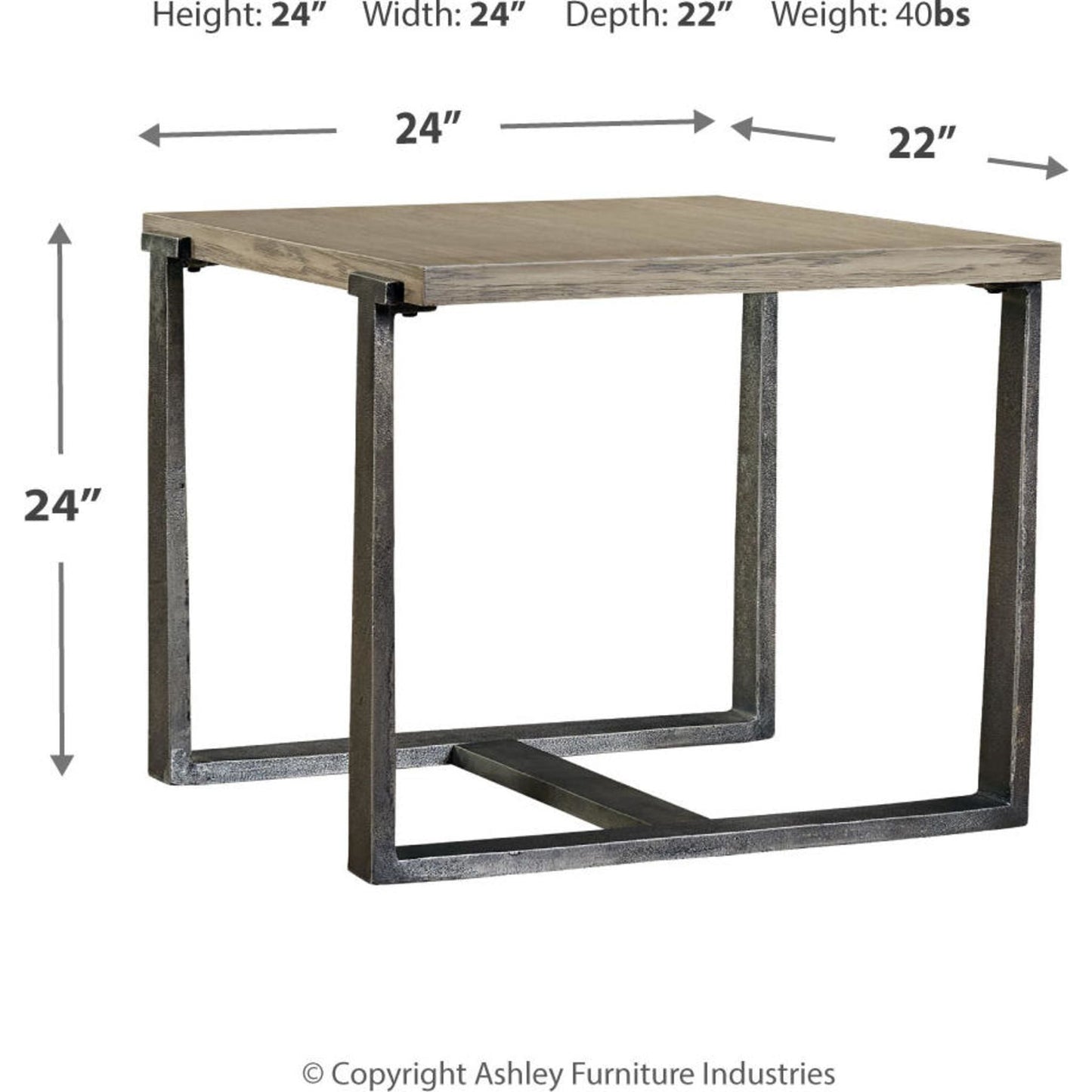 Table d'appoint Dalenville - Gris
