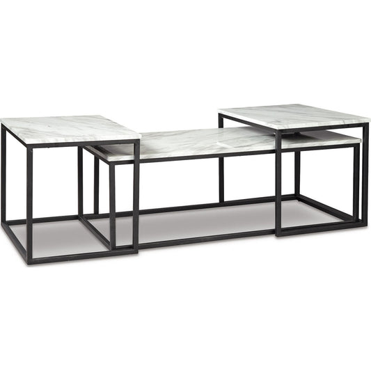 Lot de 3 tables Donnesta - Blanc