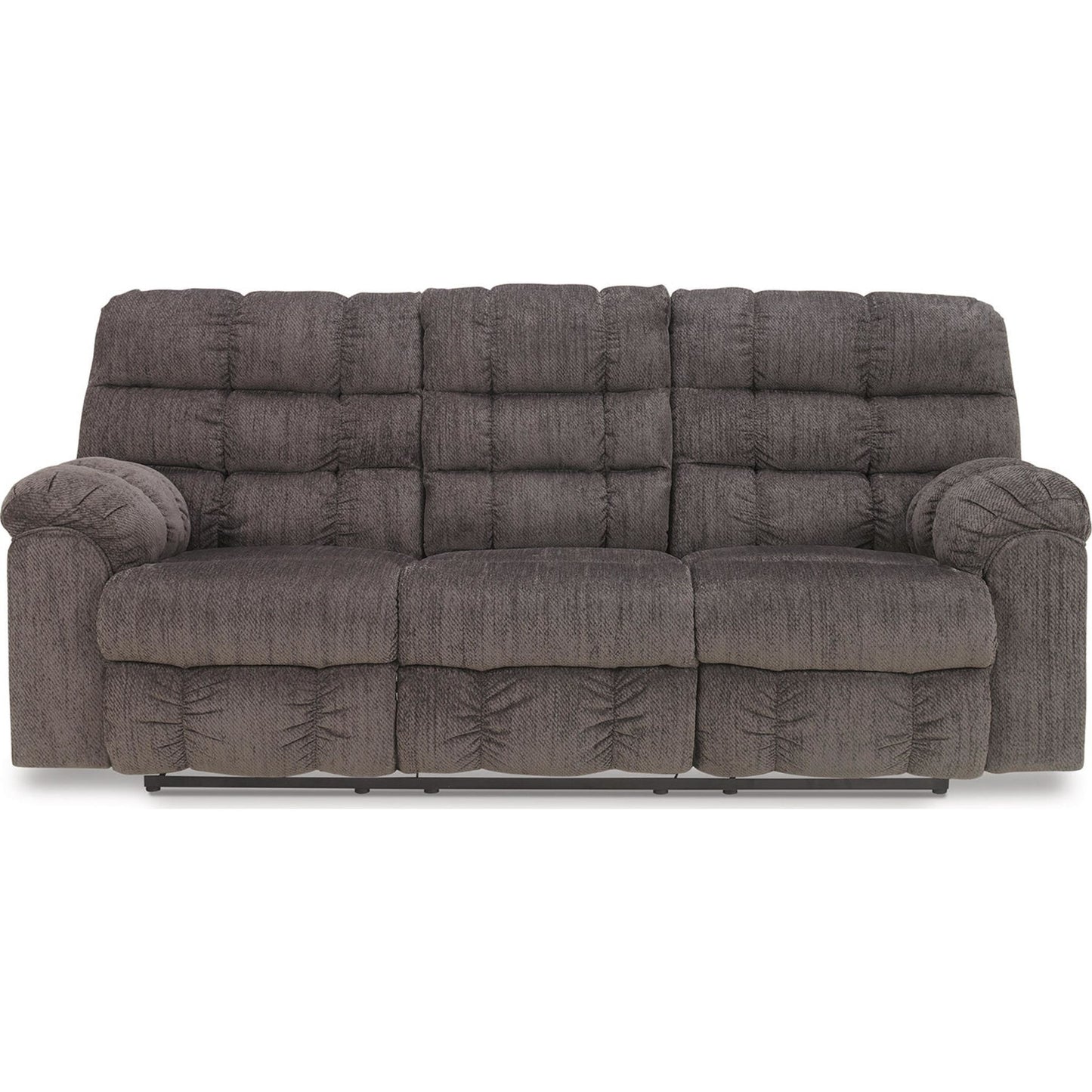Canapé inclinable double Acieona avec table rabattable - Ardoise