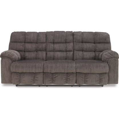 Canapé inclinable double Acieona avec table rabattable - Ardoise
