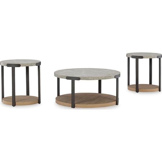 Lot de 3 tables Darthurst - Marron clair