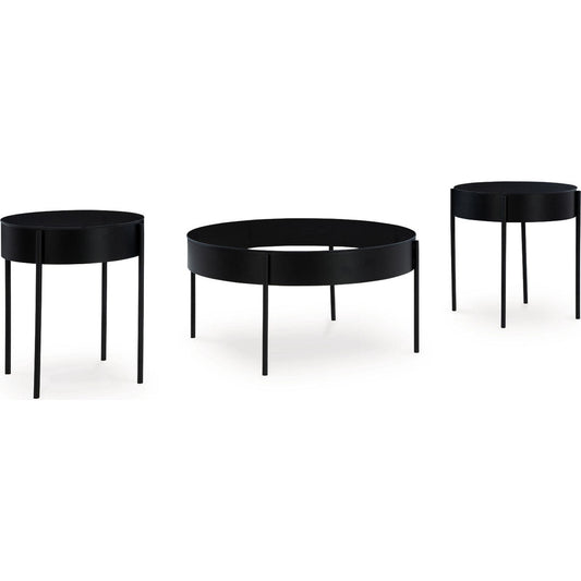 Lot de 3 tables Ardoline - Noir