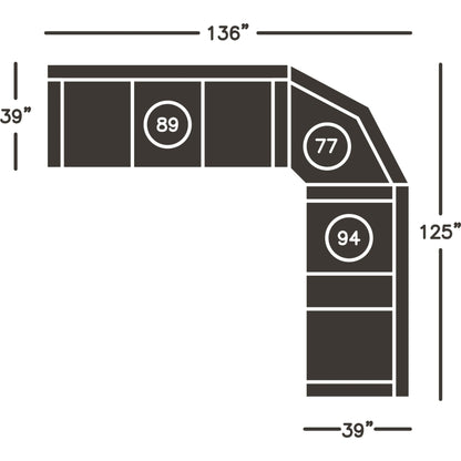 Canapé inclinable double Acieona avec table rabattable - Ardoise