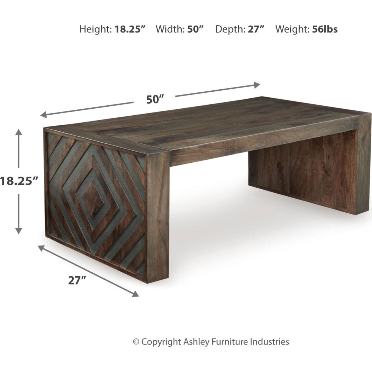 Table basse Dreggan - Marron