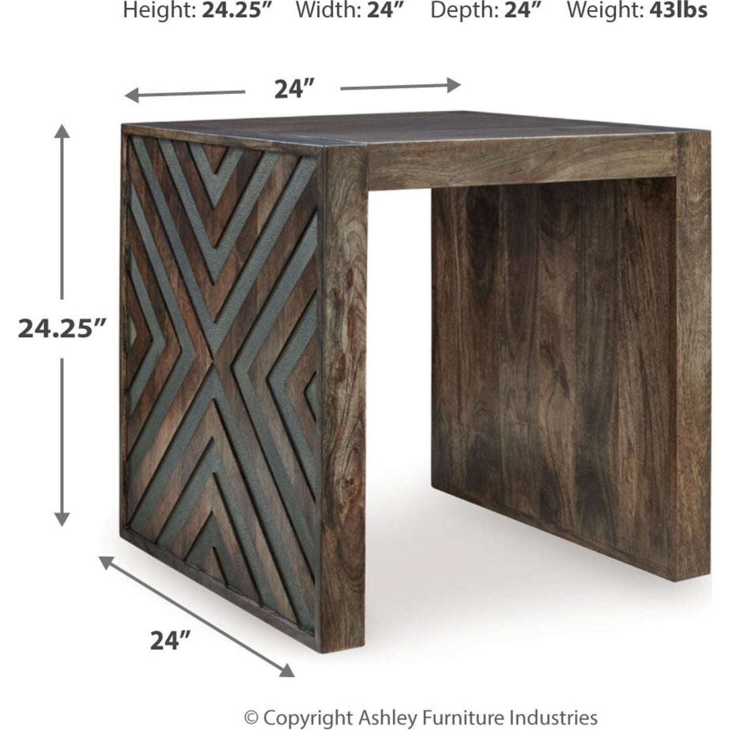 Table d'appoint Dreggan - Marron